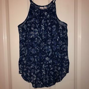 GAP blue and white tank